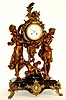 A.D. Mougin "La Jeunesse" Double Statue Clock, Moreau