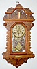 Walnut Hanging Kitchen Clock with Alarm
