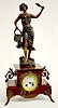 French Statue Clock "LA CUEILLETTE", Woman w/Basket