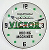Victor Adding Machines Advertising Lighted Clock, 20"