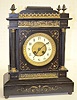 Ornate French Slate & Bronze Mantel Clock