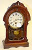 German Miniature Walnut 30 Hour TO Clock