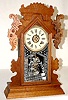 Ansonia "Hawthorne" Wood Mantel Clock