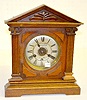 German Carved Shelf Clock, T&S with Alarm