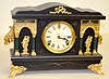 Ingraham Enameled Wood Mantel Clock