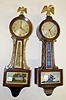 2 New Haven Miniature Banjo Clocks