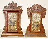2 Oak Kitchen Clocks; Waterbury and Seth Thomas