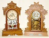 2 Walnut Kitchen Clocks; Gilbert & New Haven