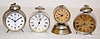 4 Alarm Clocks; Junghans, Parker, Waterbury +