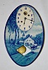 Lux "Country Scene" Pendulette Clock