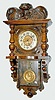 German Berliner Wall Clock, Art Nouveau