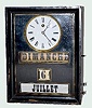 French Ebonized Shelf Calendar Clock