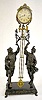 Ansonia "Fisher and Falconer" Swinging Clock