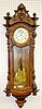 German 2 Wt. Carved Wall Regulator Clock