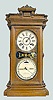 Ithaca Walnut "Index" Calendar Clock
