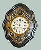 French M.O.P. Inlay Picture Frame Clock