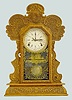 Ingraham Oak "Gila" Kitchen Calendar Clock