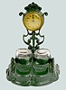 Lux Clock w/Verona Cast Iron Inkwell Stand