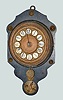 French Chain Driven Wooden Wall Clock