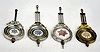 4 Aluminum & Pressed Glass Clock Pendulums
