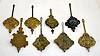 8 Antique Embossed Clock Pendulums