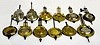 12 Antique Metal Clock Pendulums