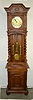 Oak 3 Weight Open Well Tall Case Clock