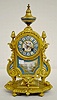 Japy Freres Scenic Clock, Porcelain & Metal