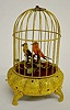 Mini Antique Automated Birds in a Jeweled Cage