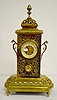 Antique French Brass Open Work Mantel Clock