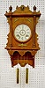 Waterbury "Study" Oak 2wt Wall Clock