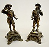 Pair of Don Juan & Don Cesar Clock Statues, 14"