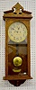 New Haven "Vamoose" Oak Hanging Clock