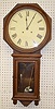 Dark Wood Octagon Regulator Wall Clock