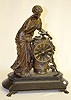 French "d'Avenaux" Lady Statue Clock