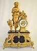 Large French Lady & Cherub Statue Clock