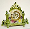 Ansonia "La Champagne" Green China Clock
