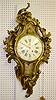 Massive French Bronze Cartel Wall Clock, 42"