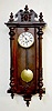 German Spring Wound Walnut Wall Clock