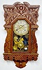 Sessions "Champion" Oak Hanging Kitchen Clock