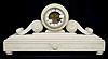 French Marti White Marble Scroll Mantel Clock