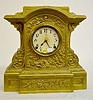 Waterbury Metal Mantel Clock with Hunt Scene