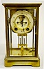 Ansonia "Prism" Brass Crystal Regulator Clock