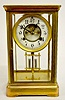 Waterbury "Ostend" Brass Crystal Regulator Clock