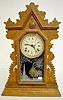 Ingraham "World" Oak Calendar Clock
