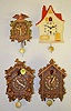 3 Lux and 1 Keebler Pendulette Clocks
