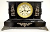 Waterbury Iron Case Enameled Mantel Clock