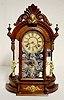 Antique Walnut Mirrorside Parlor Clock