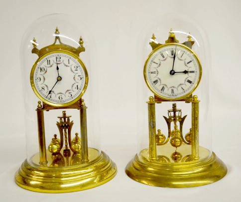 2 German Rotary Disk Anniversary Dome Clocks — Antique Clocks Price Guide