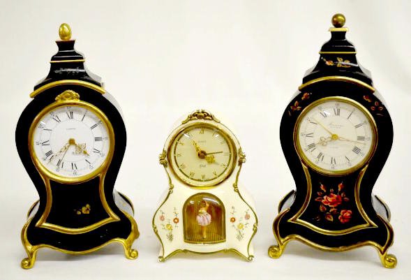 3 Key Wind German &amp; Swiss Dresser Clocks — Antique Clocks Price Guide